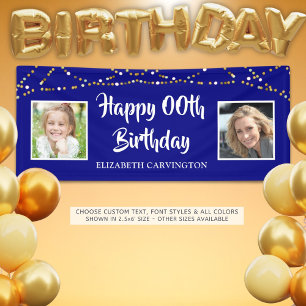 Any Birthday   Then & Now Photos   Personalised Banner