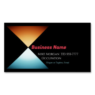 Any Business, Triangle Design, All Info Magnetic Business Card