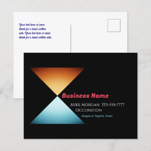 Any Business, Triangle Design, Info, Your Message Postcard