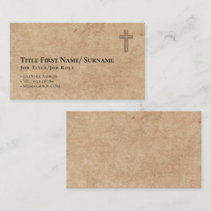 ANY Clergy Catholic Priest Pastor Minister Deacon Business Card