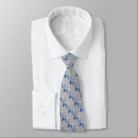 Any Color Blue and Gray Star of David Pattern Tie<br><div class="desc">Designs by Umua. Printed and shipped by Zazzle or their partners.</div>