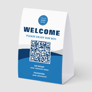 Any Color Branded Logo Template Wifi QR Code