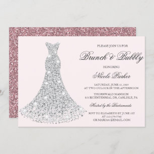 ANY COLOR -  Brunch & Bubbly Gown Invitation