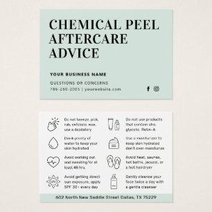 Any Color Chemical Peel Aftercare Instruction Card