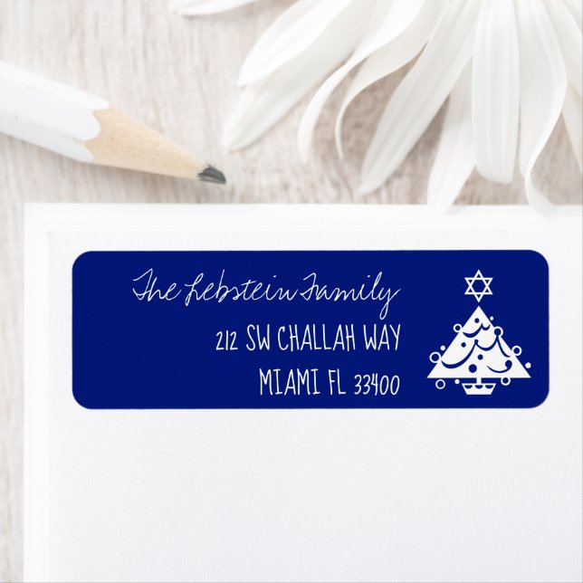 Any Color Christmas + Hanukkah Tree + Chalk | Blue (Insitu)