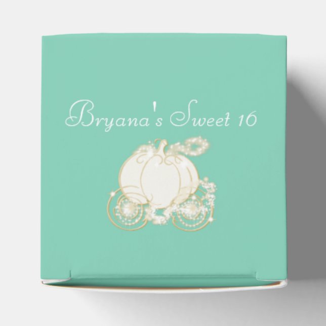 ANY COLOR Cinderella Gold Carriage Favour Boxes (Top)