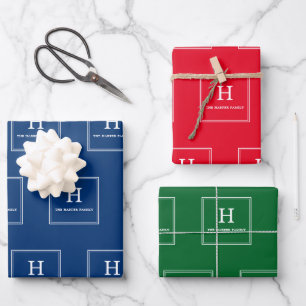 Any Color - Classic Monogram Gift Wrapping Paper