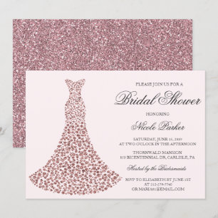 ANY COLOR - Diamond Gown Bridal Shower Invitation