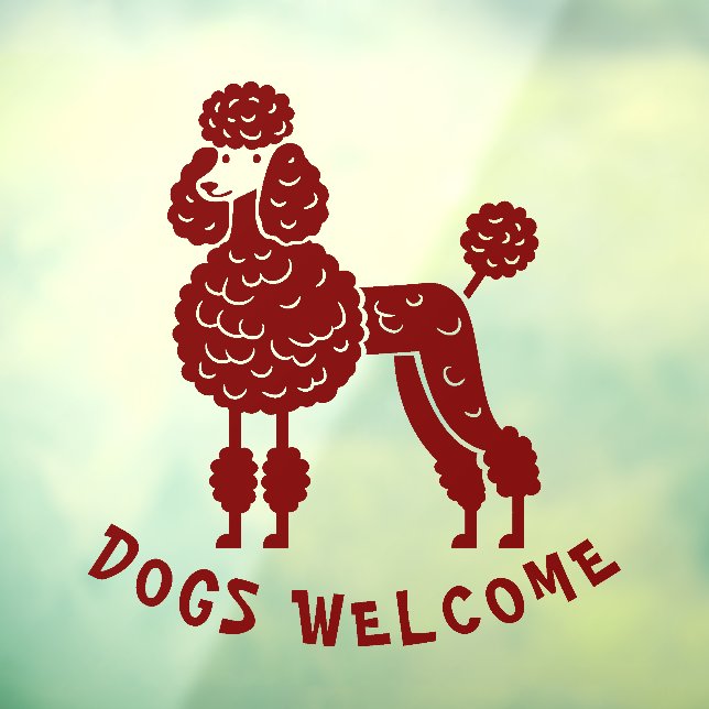 Any Color Dogs Welcome Window Cling (Sheet 3)