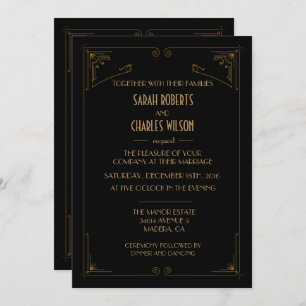 ANY COLOR - Great Gatsby Art Deco Invitation