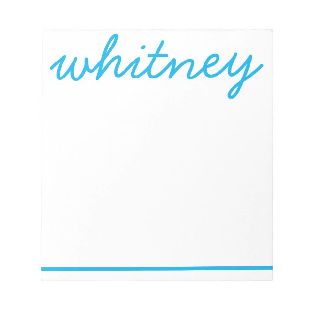 Any Color - Handwritten Name Personalized Notepad (Front)