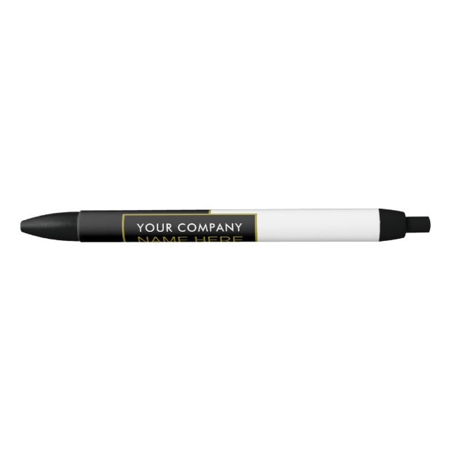 Any Color Modern Company/Event Black Ink Pen (Front)