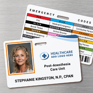 Any Color Nurse Hospital Employee Photo ID Badge