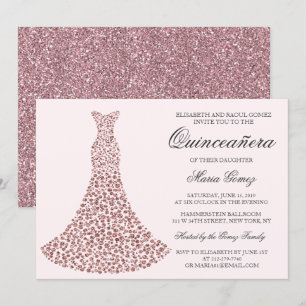 ANY COLOR - Quinceanera Birthday Invitation