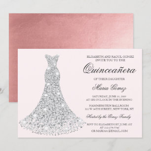ANY COLOR - Quinceanera Birthday Invitation