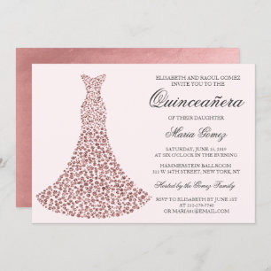 ANY COLOR - Quinceanera Birthday Invitation