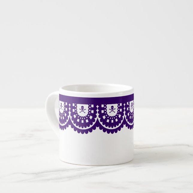 ANY COLOR! Skull Lace Small Tea Cup (Front Left)