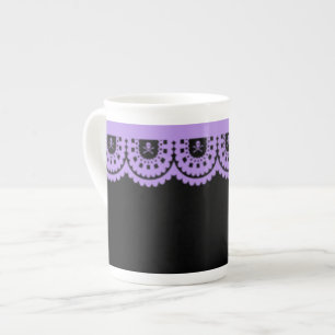 ANY COLOR! Skull Lace Tea Cup