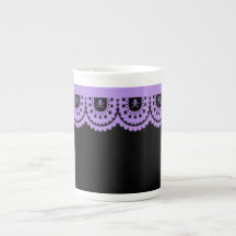 ANY COLOR! Skull Lace Tea Cup