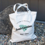 Any Color South Carolina Wedding Welcome Bag, Tote Bag<br><div class="desc">Wedding weekend welcome gift bag for out of town guests to your wedding, featuring image of South Carolina. You may edit the colors for any part of this design, as well as move the heart to the location of your wedding. To change colors, click personalize and then "edit using the...</div>
