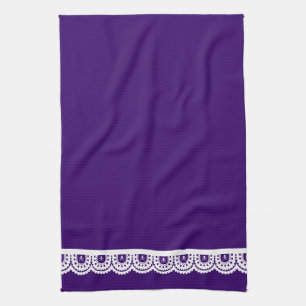 ANY COLOR! White Skull Lace Tea Towel