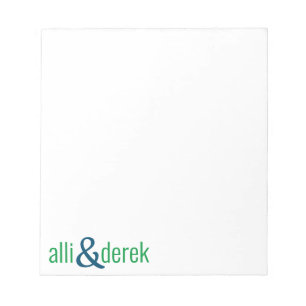 Any Colors - Block Names Couples Notepad