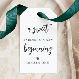 Any Colour A Sweet Ending to a New Beginning Gift Tags