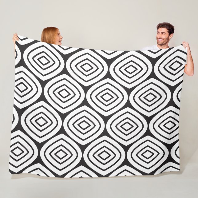 Any Colour Abstract Diamond MCM Pattern Fleece Blanket (In Situ)