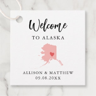 Any Colour Alaska Wedding Welcome Bag Favour Tags