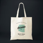 Any Colour Arizona Wedding Welcome Bag, Tote Bag<br><div class="desc">Wedding weekend welcome gift bag for out of town guests to your wedding, featuring image of Arizona. You may edit the colours for any part of this design, as well as move the heart to the location of your wedding. To change colours, click personalise and then "edit using the design...</div>
