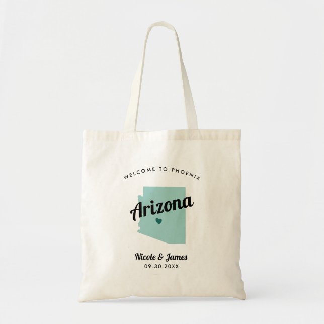 Any Colour Arizona Wedding Welcome Bag, Tote Bag (Front)