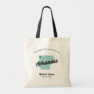 Any Colour Arkansas Map Wedding Welcome Bag, Tote Bag
