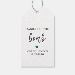 Any Colour Babies are the Bomb Tag, Baby Shower Gift Tags