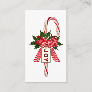 Any Colour Background Candy Cane "Joy" Christmas Enclosure Card