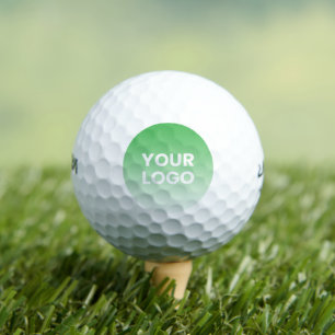 Any Colour Background   White Gradient & Your Logo Golf Balls
