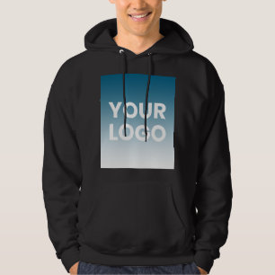 Any Colour Background White Gradient & Your Logo Hoodie