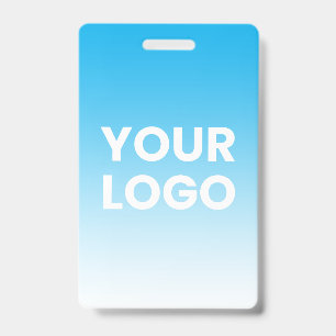 Any Colour Background White Gradient & Your Logo ID Badge