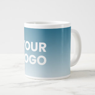 Any Colour Background   White Gradient & Your Logo Large Coffee Mug