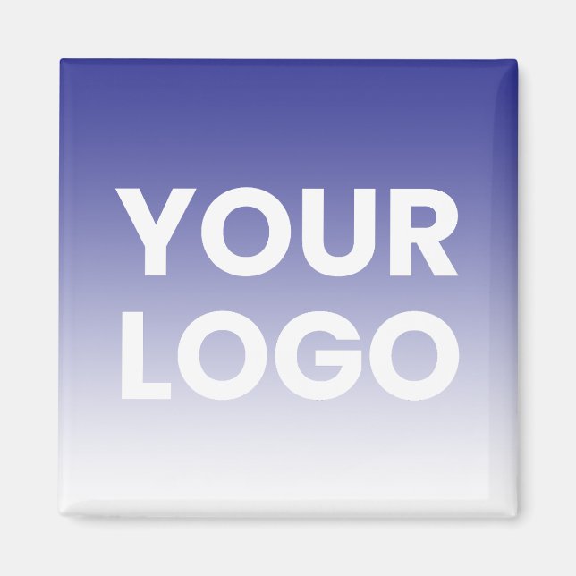 Any Colour Background | White Gradient & Your Logo Magnet (Front)