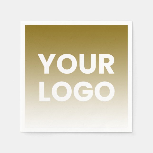 Any Colour Background | White Gradient & Your Logo Napkin (Front)