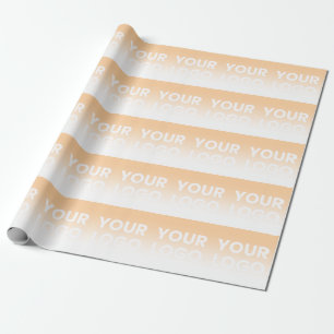 Any Colour Background White Gradient & Your Logo Wrapping Paper