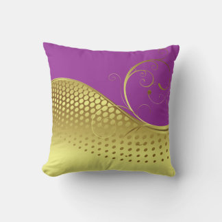 Any Colour Background with Gold Design Cushion