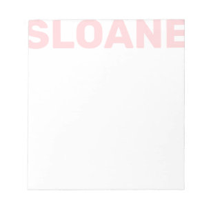 Any Colour Block Name Personalised Notepad