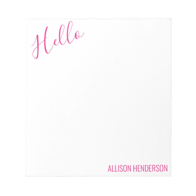 Any Colour - Block & Script Sentiment Notepad (Front)