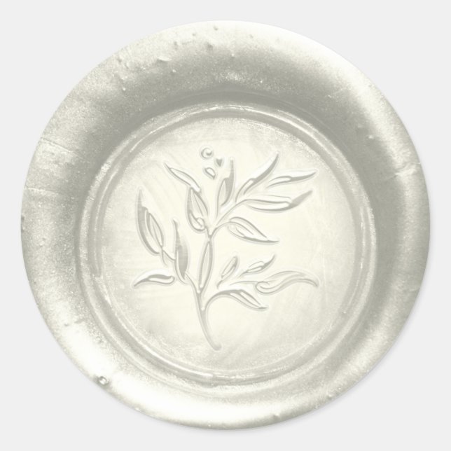 Any Colour Botanical Wedding Envelope Wax Seal (Front)