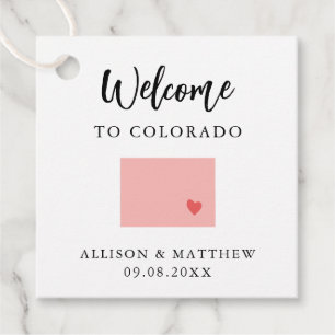 Any Colour Colorado Wedding Welcome Bag Favour Tags