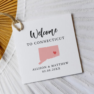 Any Colour Connecticut Wedding Welcome Bag Favour Tags
