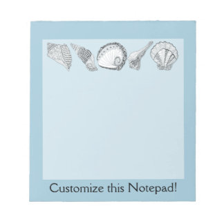 Any Colour Customisable Seashells Notepad