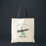 Any Colour Delaware Map Wedding Welcome Bag<br><div class="desc">Wedding weekend welcome gift bag for out of town guests to your wedding, featuring image of Delaware. You may edit the colours for any part of this design, as well as move the heart to the location of your wedding. To change colours, click personalise and then "edit using the design...</div>