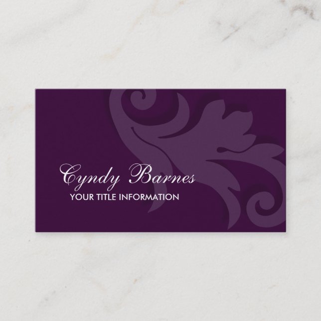 Any Colour Dimensional Looking Swash Business Card (Front)